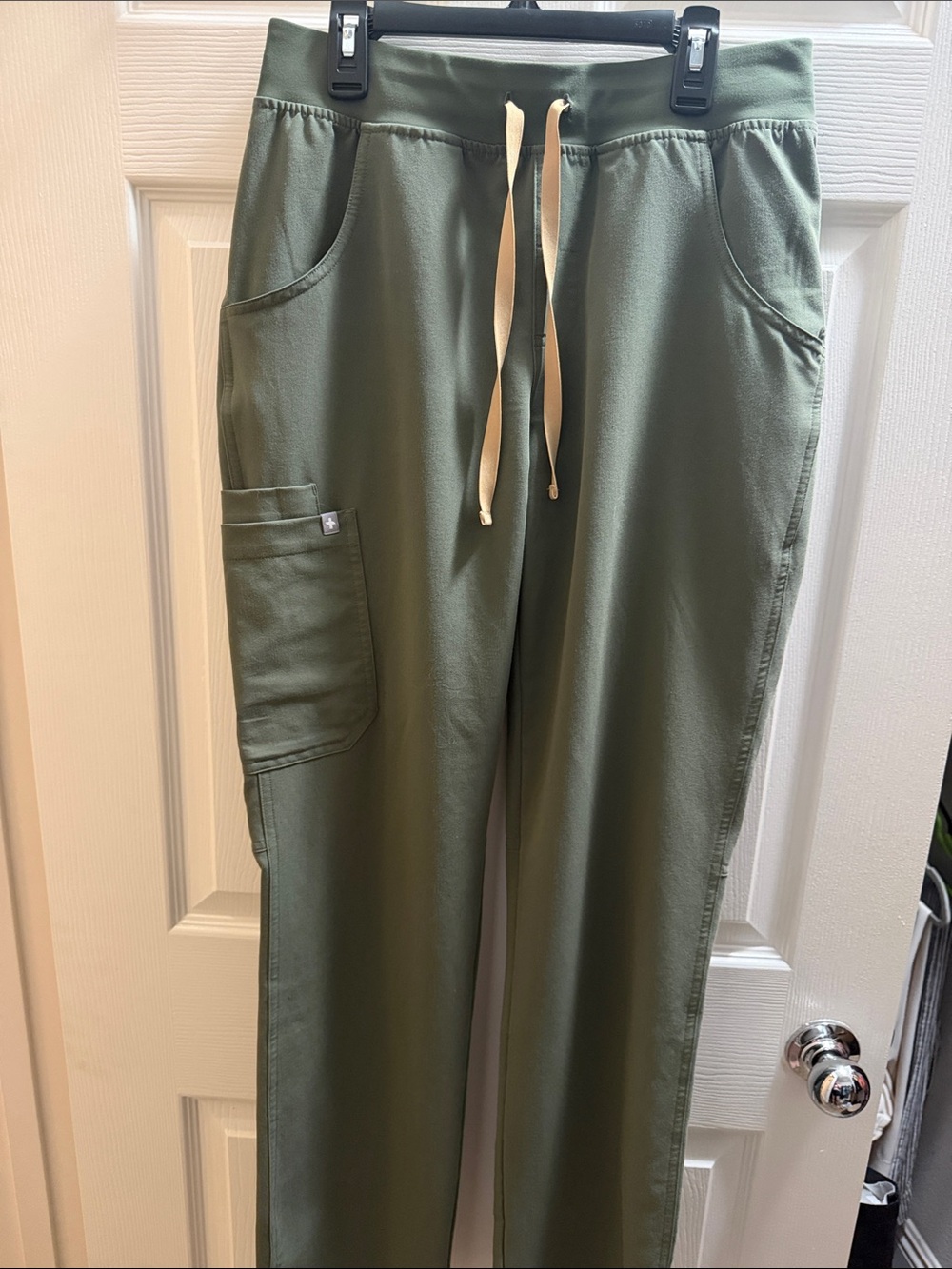 Figs Kade Cargo Moss Green Scrub Pants ST
